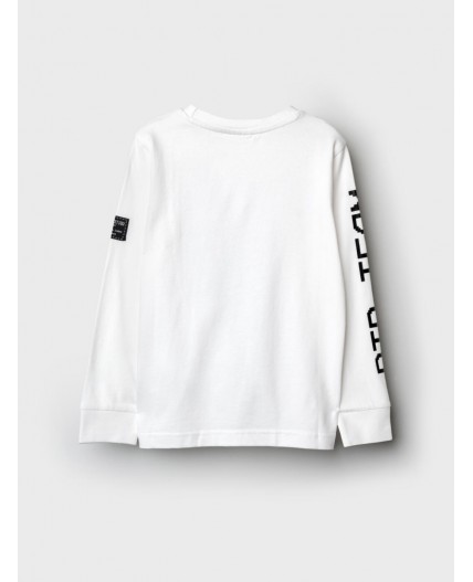 Фуфайка трикотажная для мальчиков (футболка с длинными рукавами) белый
