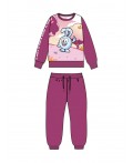 Комплект детский трикотажный для девочек: толстовка, брюки бордовый