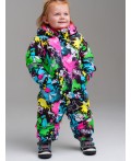 Комбинезон детский текстильный с полиуретановым покрытием для девочек разноцветный