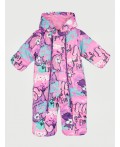 Комбинезон детский текстильный с полиуретановым покрытием для девочек разноцветный