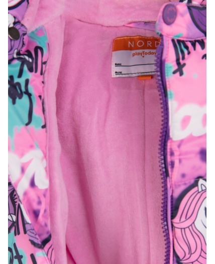 Комбинезон детский текстильный с полиуретановым покрытием для девочек разноцветный