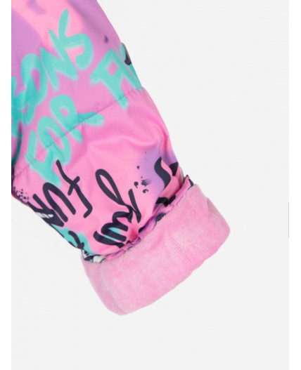 Комбинезон детский текстильный с полиуретановым покрытием для девочек разноцветный