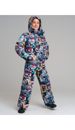 Комбинезон текстильный с полиуретановым покрытием для мальчиков разноцветный