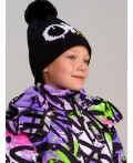 Шапка трикотажная для девочек черный