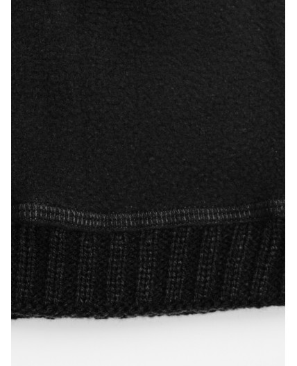 Шапка трикотажная для девочек черный