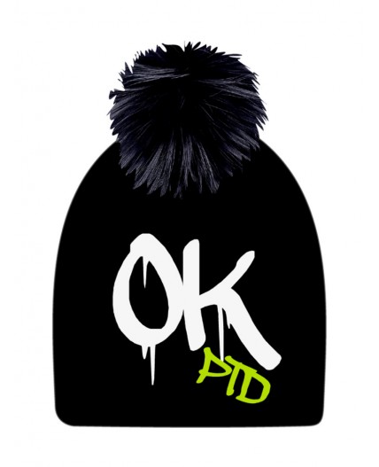 Шапка трикотажная для девочек черный