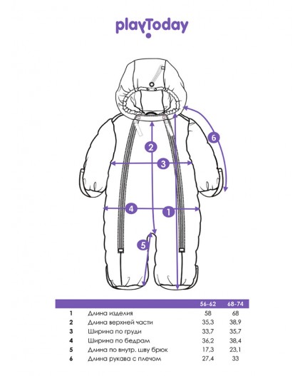Комбинезон детский текстильный с полиуретановым покрытием для девочек разноцветный