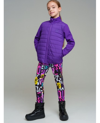 Куртка трикотажная для девочек сиреневый