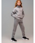 Комплект трикотажный для девочек: джемпер, брюки серый