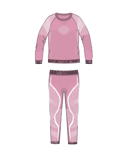 Термокомплект трикотажный для девочек: брюки, толстовка для эпизодического использования разноцветный