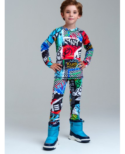 Термокомплект трикотажный для мальчиков: брюки, толстовка для эпизодического использования разноцветный