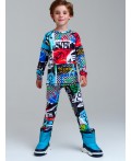 Термокомплект трикотажный для мальчиков: брюки, толстовка для эпизодического использования разноцветный