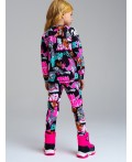 Термокомплект трикотажный для девочек: брюки, толстовка для эпизодического использования разноцветный