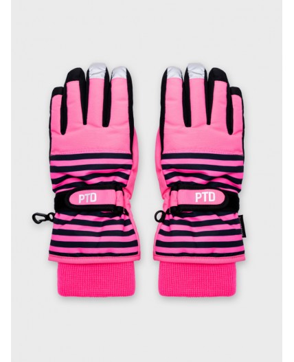 Перчатки текстильные для девочек розовый