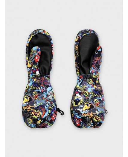 Варежки текстильные для мальчиков разноцветный