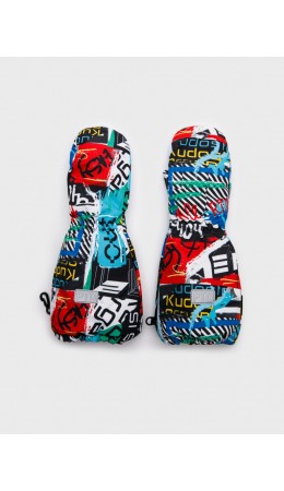 Варежки текстильные для мальчиков разноцветный