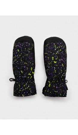 Варежки текстильные для девочек разноцветный