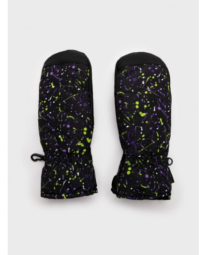 Варежки текстильные для девочек разноцветный