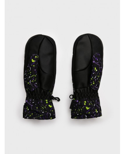 Варежки текстильные для девочек разноцветный