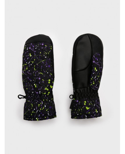 Варежки текстильные для девочек разноцветный