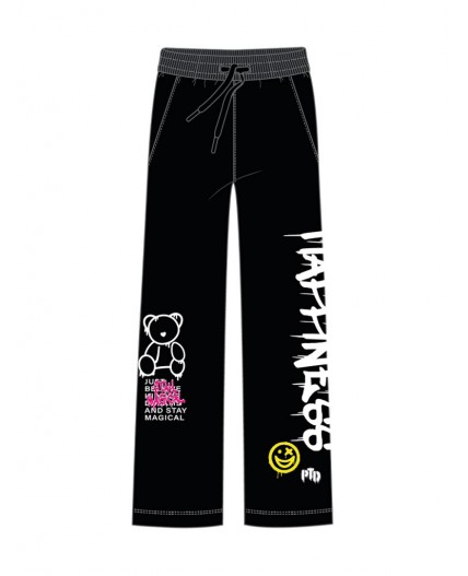 Брюки трикотажные для девочек черный