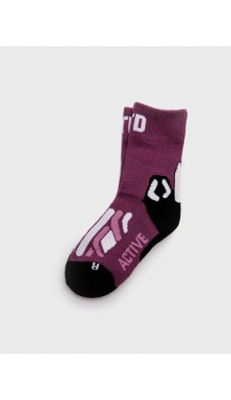 Термоноски трикотажные для девочек (низкие) разноцветный