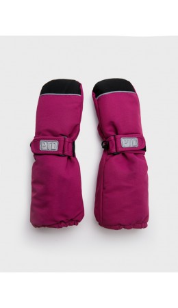 Варежки детские текстильные для девочек розовый