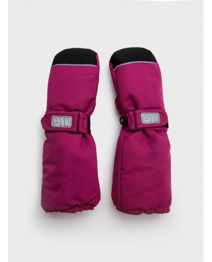 Варежки детские текстильные для девочек розовый