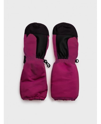 Варежки детские текстильные для девочек розовый