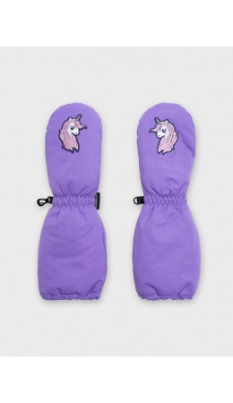 Краги текстильные для девочек фиолетовый