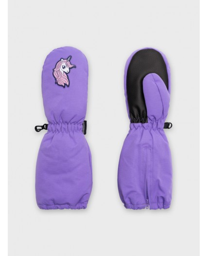 Краги текстильные для девочек фиолетовый