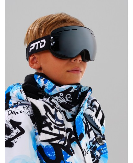 Маска горнолыжная детская серый