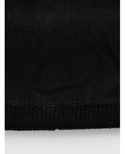 Комплект трикотажный для девочек: шапка, перчатки черный