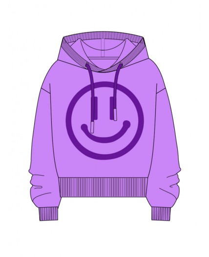 Джемпер трикотажный для девочек фиолетовый