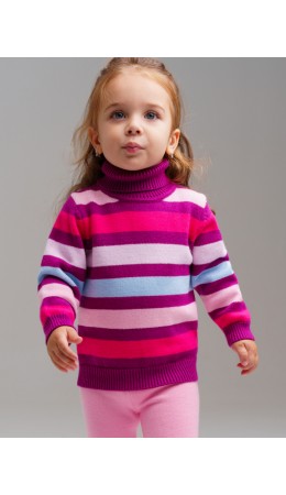Свитер детский трикотажный для девочек разноцветный