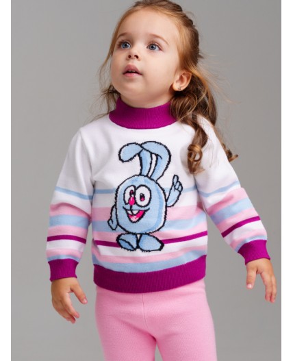 Джемпер детский трикотажный для девочек разноцветный