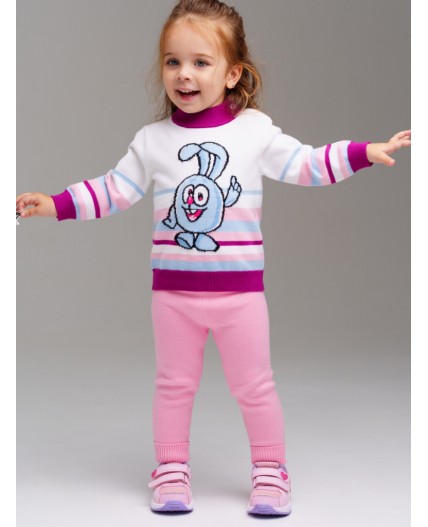 Джемпер детский трикотажный для девочек разноцветный