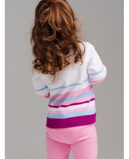 Джемпер детский трикотажный для девочек разноцветный