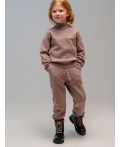 Комплект трикотажный для девочек: джемпер, брюки коричневый