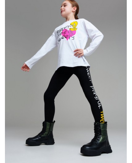 Ботинки для девочек хаки,черный