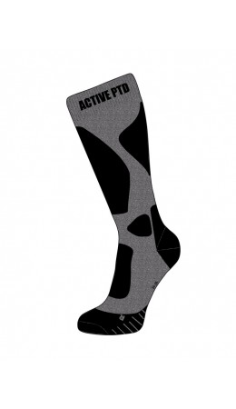 Термоноски трикотажные для мальчиков (высокие) черный,серый