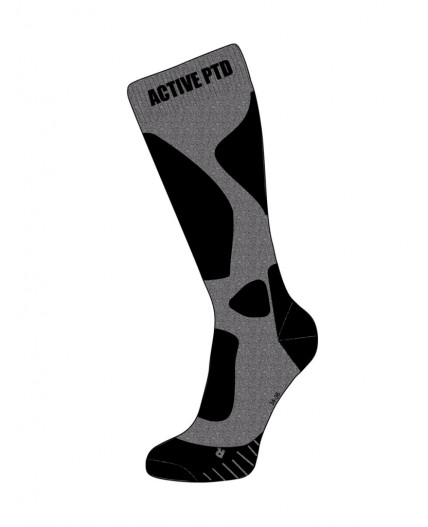 Термоноски трикотажные для мальчиков (высокие) черный,серый