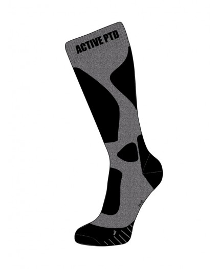 Термоноски трикотажные для мальчиков (высокие) черный,серый