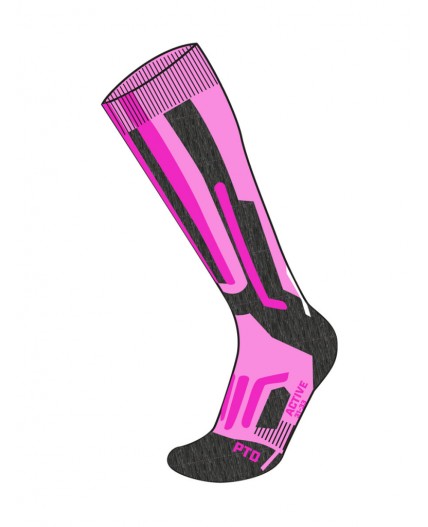 Термоноски трикотажные для девочек (высокие) разноцветный