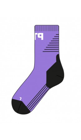 Термоноски трикотажные для девочек (низкие) фиолетовый,черный