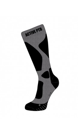 Термоноски трикотажные для мальчиков (высокие) черный,серый