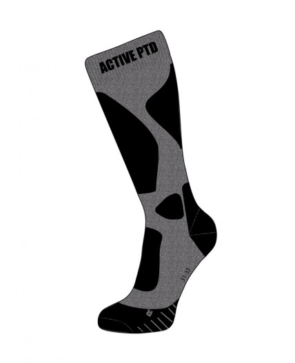 Термоноски трикотажные для мальчиков (высокие) черный,серый