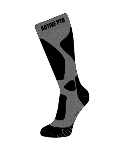 Термоноски трикотажные для мальчиков (высокие) черный,серый