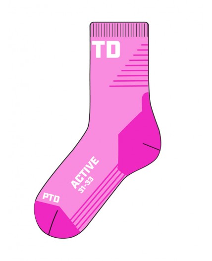 Термоноски трикотажные для девочек (низкие махровые) розовый,светло-розовый