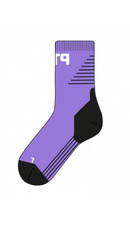 Термоноски трикотажные для девочек (низкие) фиолетовый,черный